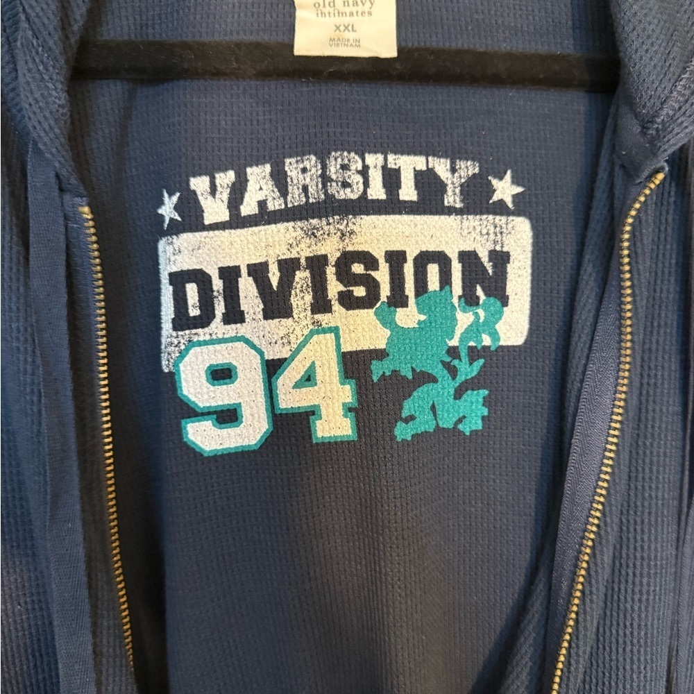 NWOT Old Navy Zip Up Hoodie with Pockets in Navy Size XXL - Picture 4 of 7